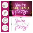thumbnail image 4 of Letrero De Neón Regulable "You're Like Really Pretty" Decoración Romántica Para Pared De Salón De Belleza, 40x30cm, 4 of 5