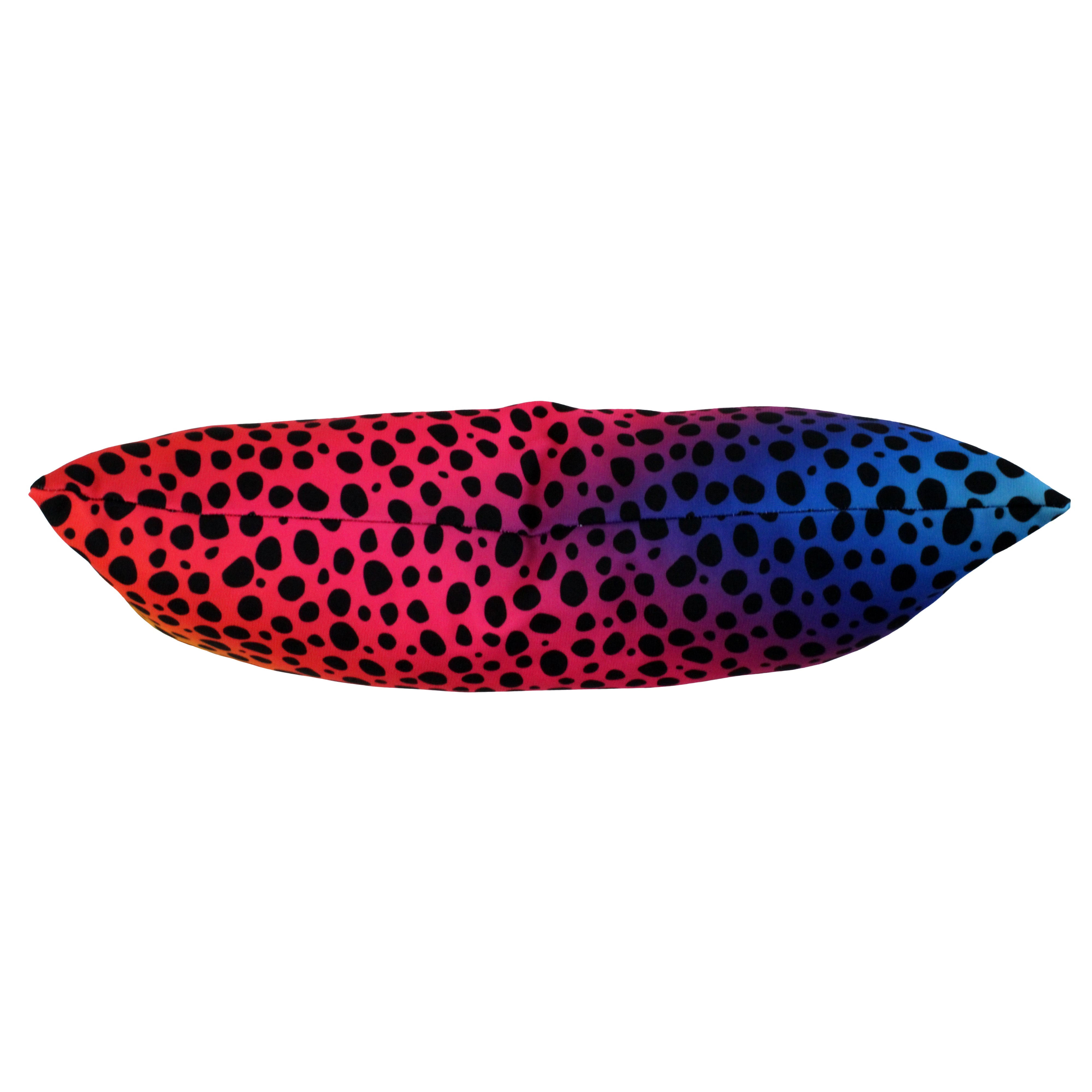 Everything Comfy Cheetah Print Decorative Pillow, 16x6 Inch, Rainbow Gradient,