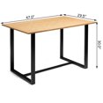 thumbnail image 2 of Gymax Table à Manger Moderne pour 4 Personnes avec Cadre en Métal en Bambou Naturel, 2 of 10