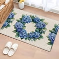 thumbnail image 3 of Blue Hydrangea Area&nbsp;Rug 2x3ft Spring Wreath Flower Non-Slip&nbsp;Washable Square&nbsp;Rugs Soft Felt Indoor Floor Mat for Bedroom Kitchen Living Room Bathroom, 3 of 9