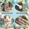 thumbnail image 3 of Cute  Welcome Banner Green Plaid Spring Backdrop Lavender Daisy Rabbit Display for Easter Decoration Garden Gathering Photo Backdrop, 3 of 8