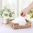 thumbnail image 3 of Rattan Napkin Holders for Table, Water Hyacinth Napkin Serving Tray, 7" x 7" x 2.6" Farmhouse Wicker Baskets,Square Tabletop Decor Storage Tray for Restaurant Dinner, 3 of 9