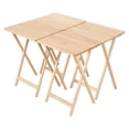 thumbnail image 2 of Lanzxjv Set of 4 Foldable TV Tray Table, Solid Wood Construction, Space Saving Side Table for Small Space, Foldable Snack Table, 19" L x 14.5" W x 26" H, 2 of 8