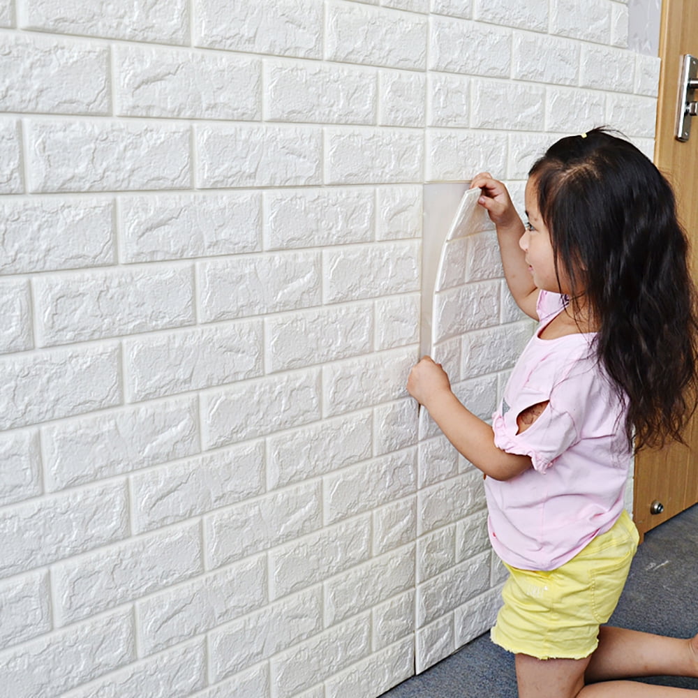 12Pcs 3D Wall Stickers Self Adhesive Foam Brick Room Decor DIY Wallpaper  Living Wall Sticker For Kids Room наклейки на стену - AliExpress