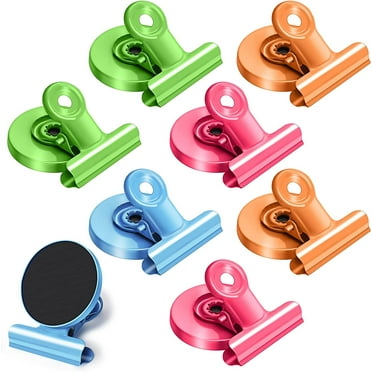 8Pack Refrigerator Magnets Magnetic Clips Fridge Magnets-Scratch Free Heavy Duty Magnetic Clips Perfect for Note List Photo Displays Home School Office Use(Colorful)