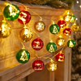 thumbnail image 2 of OUSITAID Christmas String Lights Battery Powered Warm White Lights with Ball Pendant for Festive Home Decoration, 2 of 10