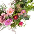 thumbnail image 7 of Northlight Peony Mixed Floral Half Spring Wreath - 28" - Pink, 7 of 7