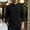 Black-A, variant on Chinese Tang Suit for Men Kung Fu Clothing Tops Martial Art Cotton Linen Shirt Buttons Down Long Sleeve Shirt Summer Chinese Style T-Shirts White-A