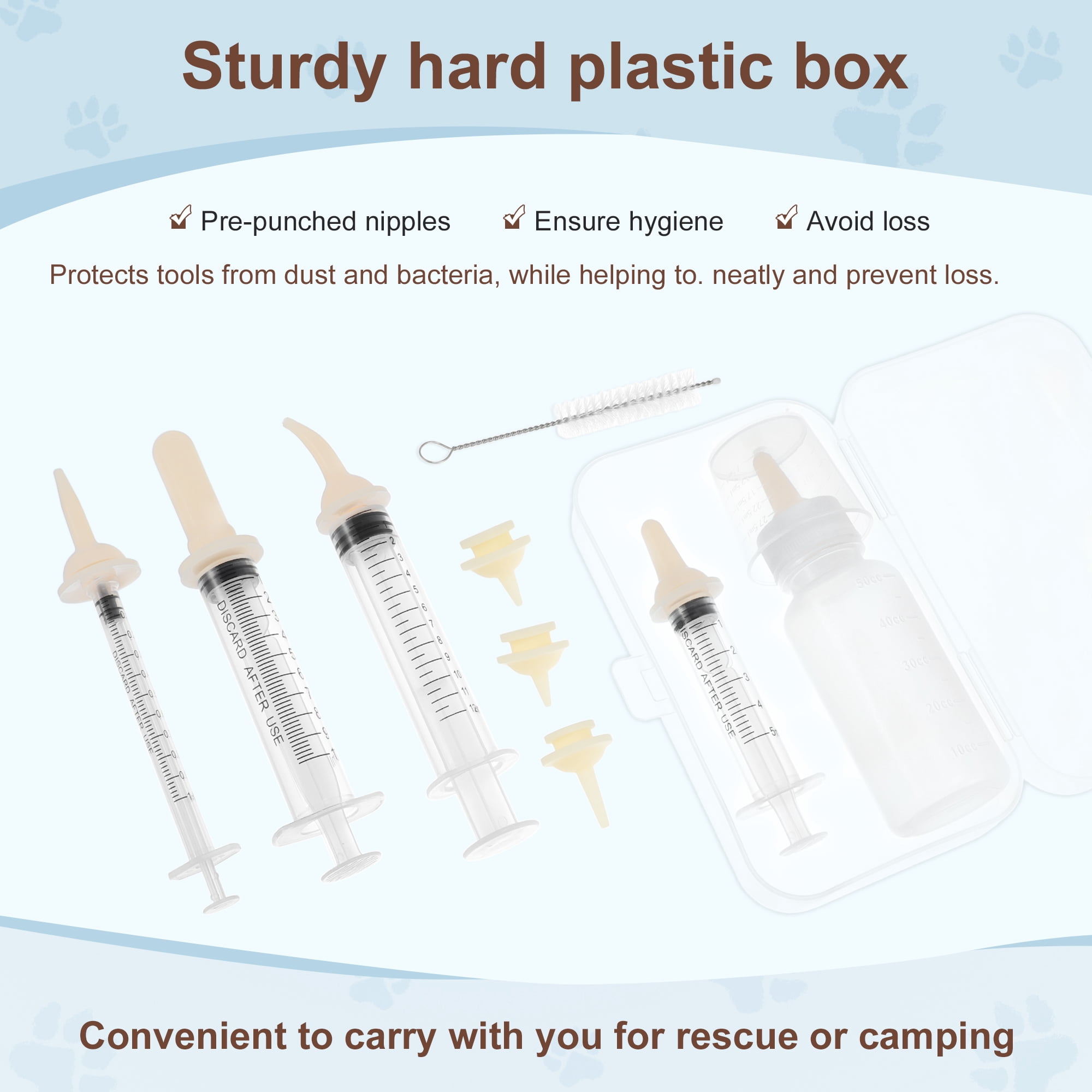 Unique Bargains Kitten Bottle Feeding Kit Apricot