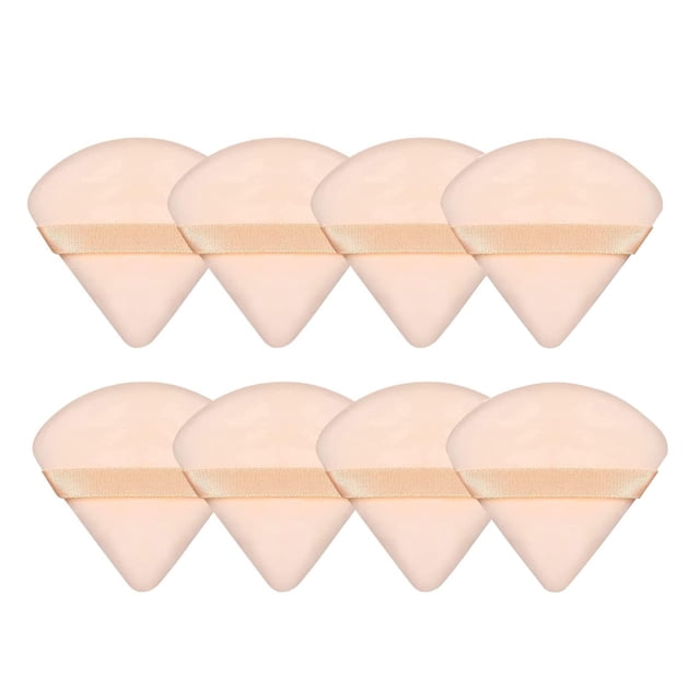 Esponja triangular para polvo facial, esponja de maquillaje triangular suave, base cosmética de terciopelo, esponja para licuadora, herramientas de maquillaje de belleza, 8 piezas