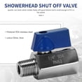 thumbnail image 3 of Ball Valve 1/2 Inch 304 Stainless Steel Mini Ball Valve Female And Male Npt Great For Shower Head F, 3 of 5
