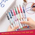 thumbnail image 3 of 0.5mm F /0.38mm EF Extra Fine Nib Disposable Classic Fountain Pens For Writing For Student Office Painting & Creative Projects EF-Red 12pcs, 3 of 6