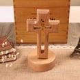 thumbnail image 6 of Christian Wooden Crosses for Craft Nativity Tabletop Standing Baptism Cross Bulk Religious Centerpiece for Church Sunday School First Communion Easter, 6 of 6