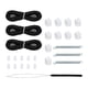 thumbnail image 1 of Kit de reparación de toldos plisados ​​para RV, accesorios resistentes para toldos plisados ​​de día y noche para RV Negro, 1 of 9