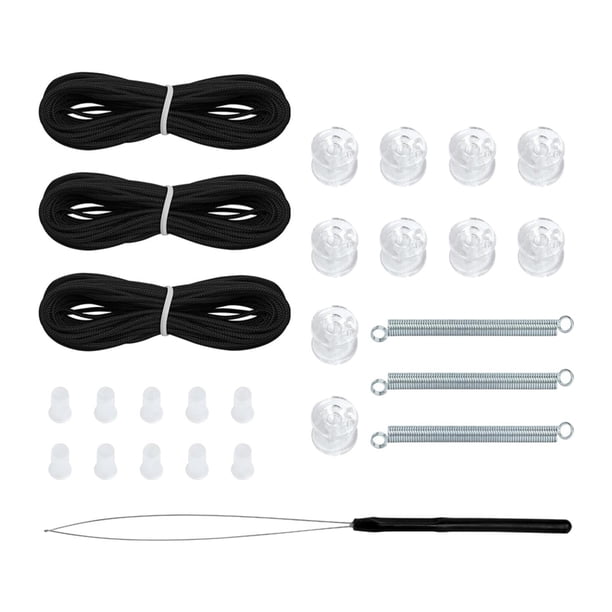 Kit de reparación de toldos plisados para RV, accesorios resistentes para toldos plisados de día y noche para RV Negro
