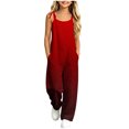 thumbnail image 2 of Taqqpue Girls Wide Leg Romper Spaghetti Strap Sleeveless Jumpsuit with Pockets Gradient Print Casual Outfit Clothes Lightweight Quick Dry Plus Size Trouser Pants for Girls Kids Size 5-14 Years, 2 of 9