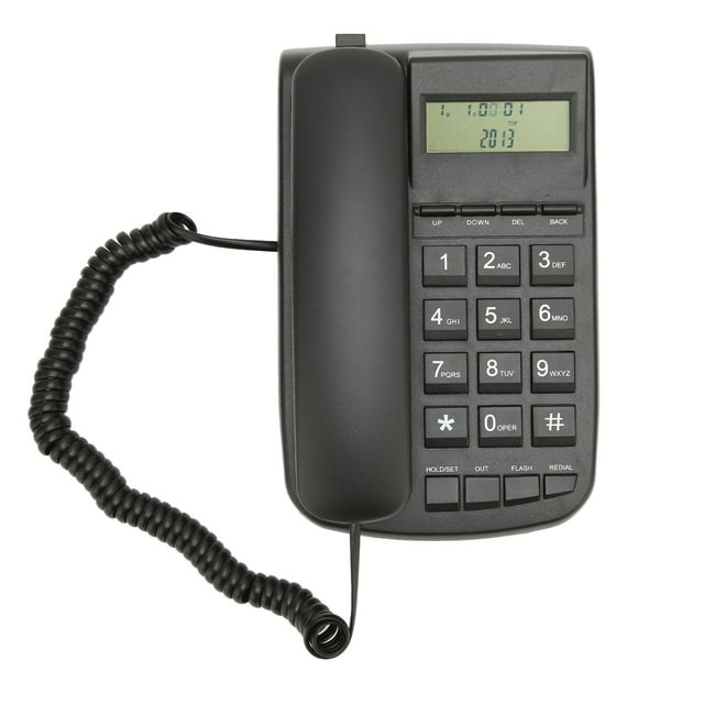 Teléfono de escritorio con cable, teléfono con cable, identificador de llamadas, teléfono con cable, teléfono de escritorio con cable, materiales de primera calidad