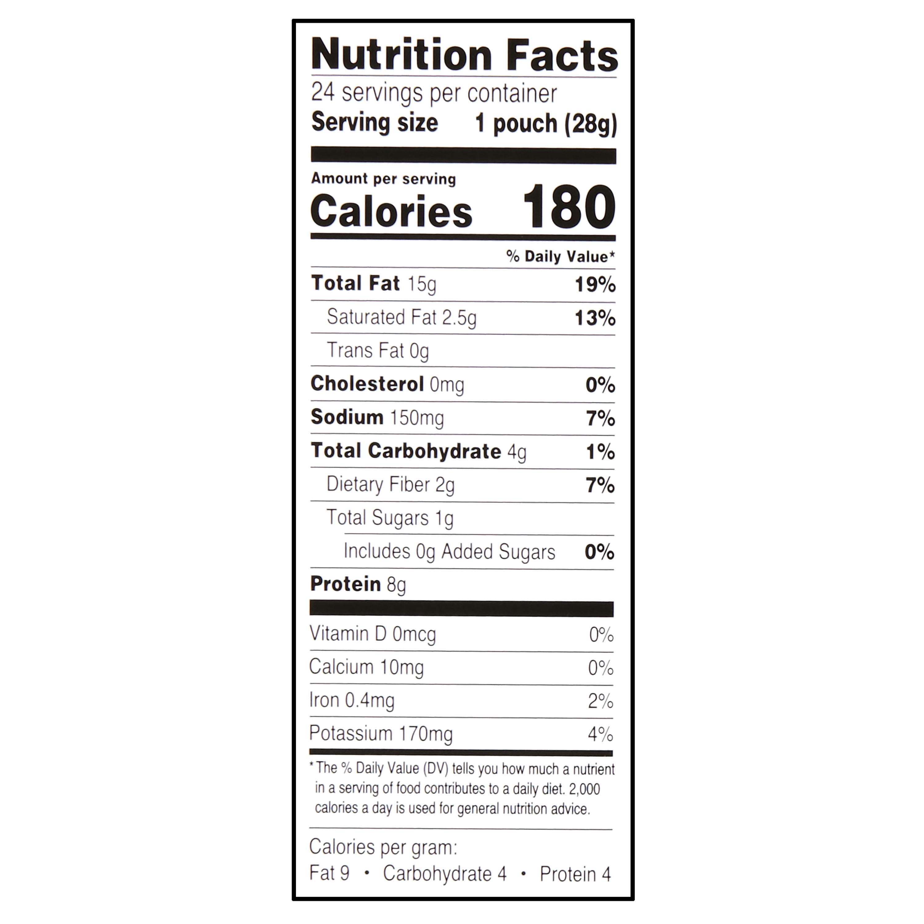 Great Value Dry Roasted Peanuts Seasoned with Sea Salt, 1 oz, 24 Count