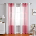 thumbnail image 1 of Nvzi Cortinas largas hasta el suelo - Cortinas largas rosas y 1 pieza de poliéster para ventana, 132*160cm Cortinas elegantes para sala de estar y dormitorio, cortinas largas de fácil instalación, 1 of 5