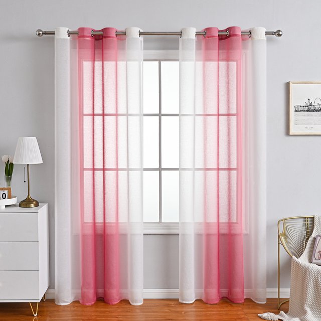 Nvzi Cortinas largas hasta el suelo - Cortinas largas rosas y 1 pieza de poliéster para ventana, 132*160cm Cortinas elegantes para sala de estar y dormitorio, cortinas largas de fácil instalación