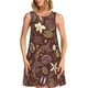 thumbnail image 1 of Fotbe Coffee and Flowers Vestido de Verano sin Mangas para Mujer – Vestido Midi Línea A, Estilo Camiseta Floral, Vestido Playero Casual y Fluido, 1 of 7