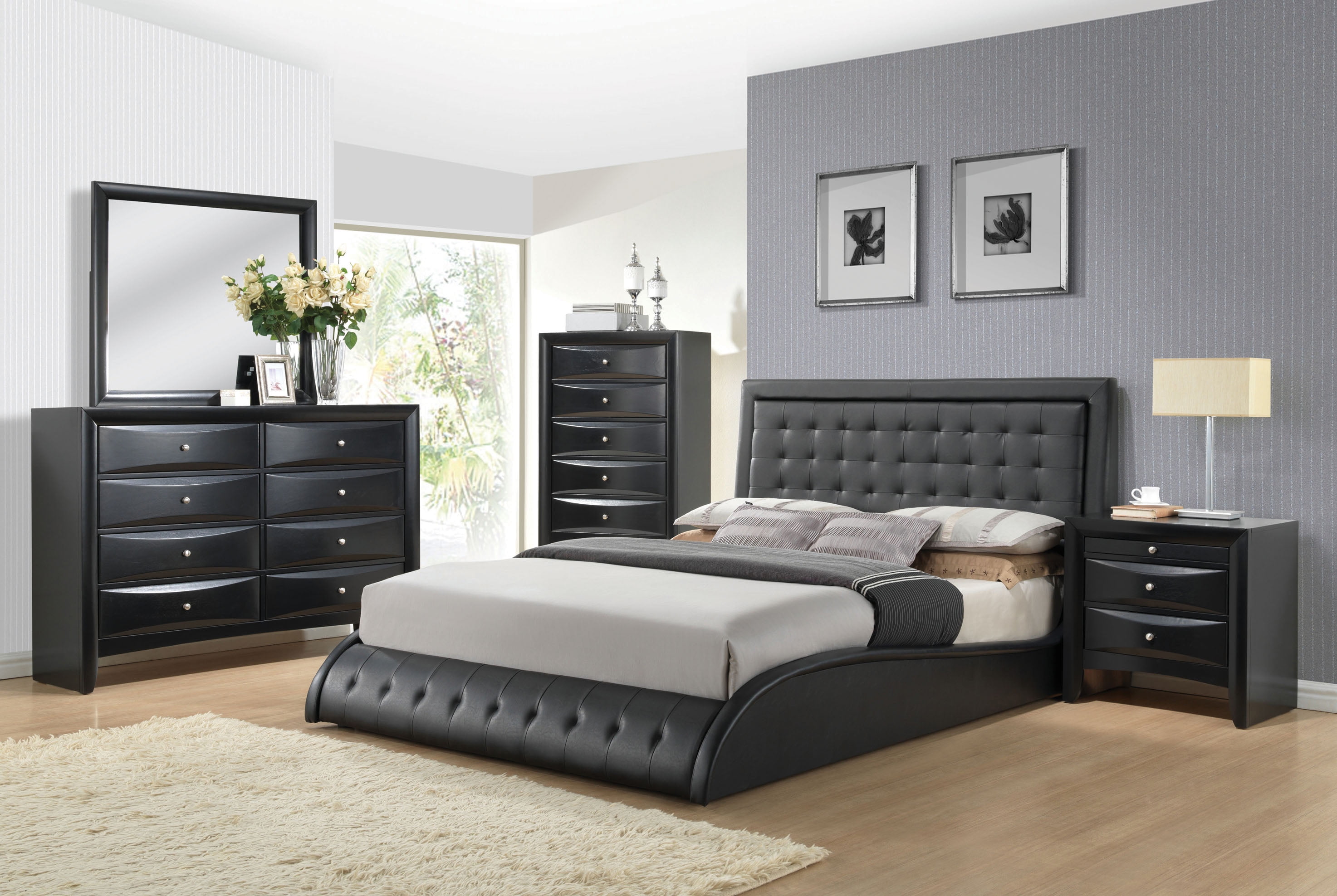 Acme Furniture Ireland Black Dresser with Eight Drawers