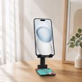 thumbnail image 5 of WIRESTER Black Foldable Phone Stand for Desk, Adjustable Portable Cell Phone Holder for iPhone 17, 16, 15, 14 and Android Smartphones - Christian Bible Verses Philippians 4:13, 5 of 6