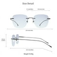 thumbnail image 4 of LifeArt Pure Titanium Frame Glasses/Blue Light Blocking Reading Glasses, Reduce Eyestrain, Stylish for Men and Women(Black,+2.00 Magnification), 4 of 5