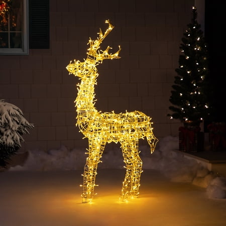 Northlight LED Lighted Upright Standing Reindeer Outdoor Christmas Decoration - 48" - Warm White