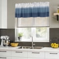 thumbnail image 4 of 2 Pack Valances for Window, Navy Blue Ombre Short Curtains for Kitchen Bedroom Living Room, Modern Abstract Art Texture Rod Pocket Small Window Treatment Valance Drapes 42 x 12 Inch, 4 of 8