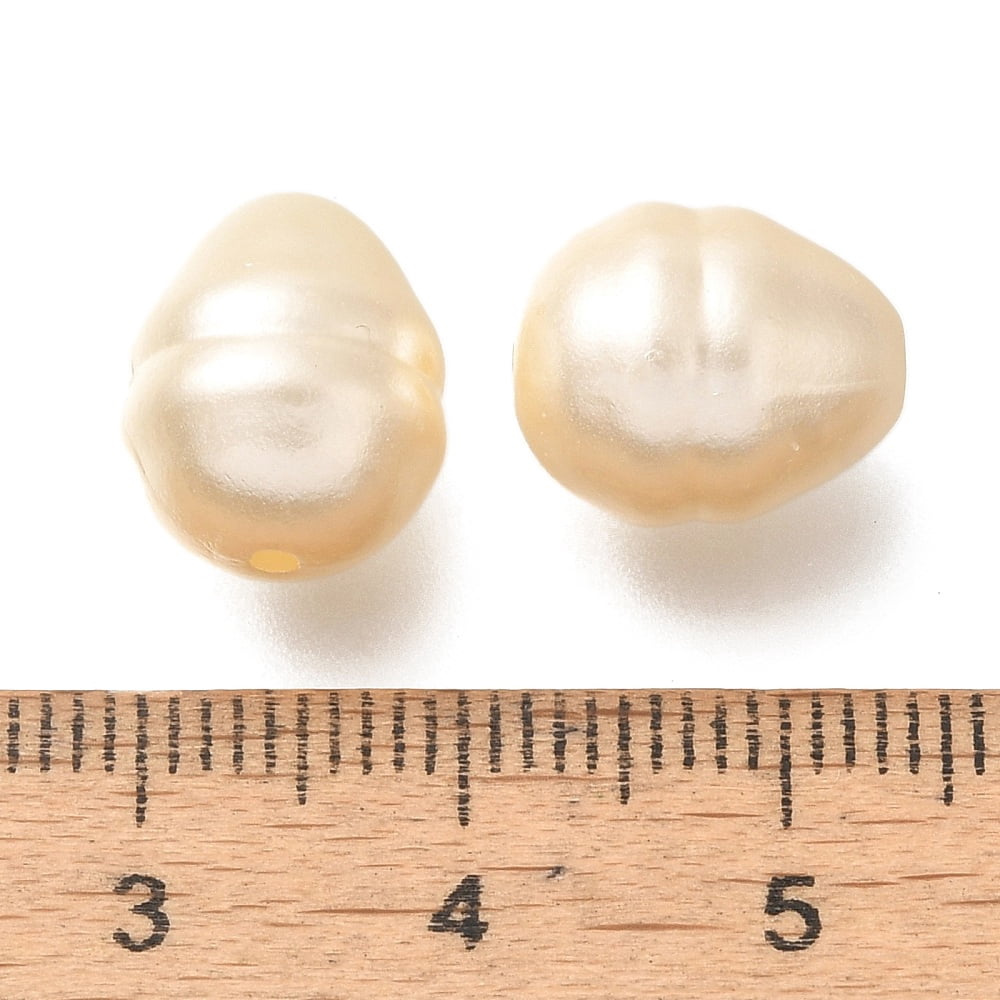 ABS Plastic Imitation Pearl Beads Teardrop PapayaWhip 12x10mm Hole: 1.5mm about 746pcs/500g
