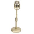 thumbnail image 4 of Simulation Microphone And Stand Set, Creativity Vintage Microphone Prop Model  For Photo Studio Gold, 4 of 8