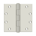 thumbnail image 2 of Deltana DSB5514 5 X 5 Ball Bearing Square Corner Full Mortise Hinge - Nickel, 2 of 3