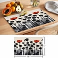 thumbnail image 6 of Oil Painting Floral Placemats Set of 2, Abstract Red Black Flowers Plant Linen Texture Non-Slip Place Mats Washable Table Mats for Kitchen Dining Table Decorations Indoor/Outdoor, 6 of 9
