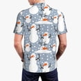 thumbnail image 6 of Salouo Happy Snowmen Snowfall for Men's Short Sleeve Polo Shirts,Polo Shirts for Men Performance Short Sleeve Golf Shirt Athletic Casual Collared T-Shirt-4X-Large, 6 of 8