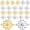 Silver&Gold, variant on 60 Pieces 2 Colors Flowers Connector Charms Vintage Alloy Daisy Flower Pendants Double Loop Link Connectors Craft Supplies for DIY Necklace Bracelet Earrings Jewelry Making