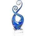 thumbnail image 1 of Modern and Elegant Design Mouth-Blown Murano Style Art Centerpiece for Home Decor - Swirl Centerpiece on Crystal Base 10, 1 of 1