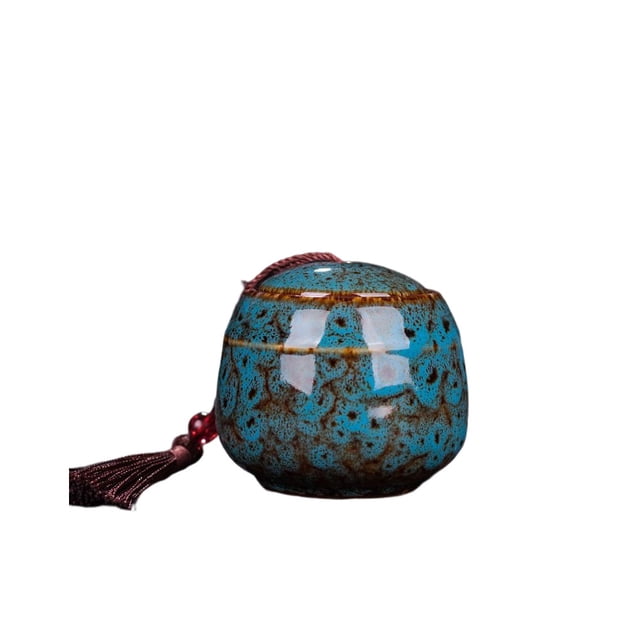 Inteprter Soporte de almacenamiento de hojas de té con tapa contenedor de polvo lata sellada multifuncional restaurante Hotel fiesta suministros de Almacenamiento y organización del hogar Azul Inteprter HA065041-02