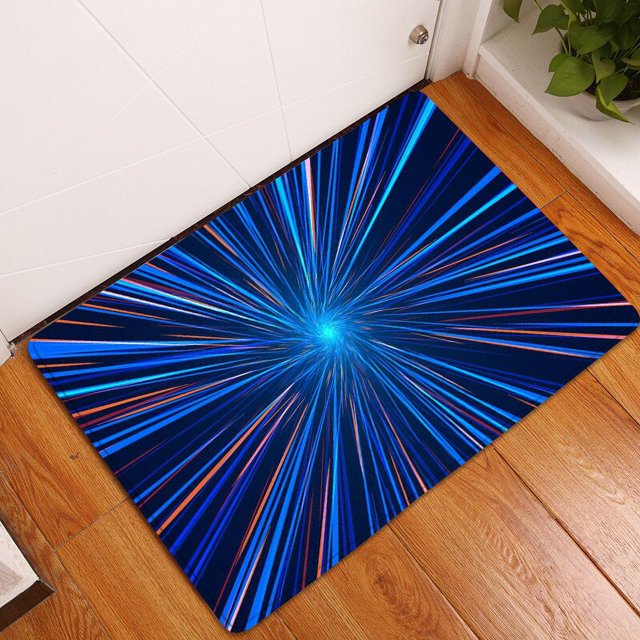 Alfombra de ilusión de vórtice 3D para puerta de entrada, felpudo óptico geométrico abstracto, felpudo antideslizante, Alfombra de decoración para sala de estar