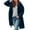 Navy, variant on Women's Hooded Wool Blend Long Coat, Button Up Front with Pockets and Long Sleeve, Loose Fit Casual Winter Jacket for Cold Weather,Coffee,Size L