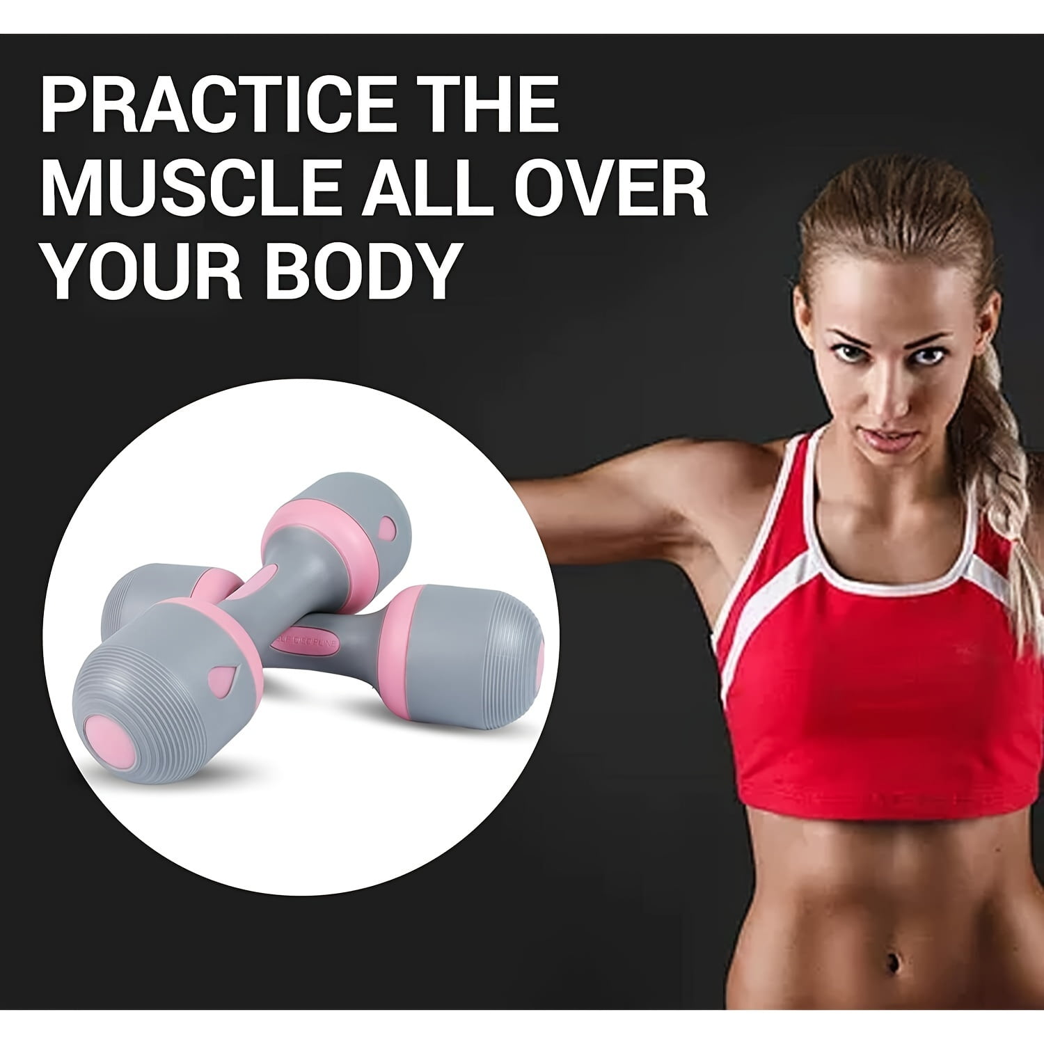 Dumbbell Set: 5-in-1 Adjustable Weight Options with Non-Slip Grip