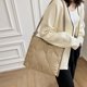 thumbnail image 3 of Bolso acolchado de algodón para mujer, bolso cuadrado de gran capacidad (caqui) Tmvgtek Para estrenar, 3 of 9