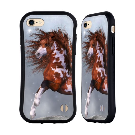 Head Case Designs Officially Licensed Simone Gatterwe Horses Native Hybrid Case Compatible with Apple iPhone 7 / 8 / SE 2020 & 2022