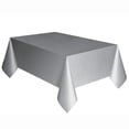 thumbnail image 1 of Nappe de table rectangulaire en plastique argent, 54" x 108", 1 of 1