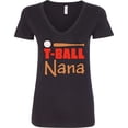 thumbnail image 3 of Inktastic T-ball Nana Women's V-Neck T-Shirt, 3 of 5