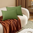thumbnail image 5 of Outdoor Lumbar Pillows Cover Set of 2, 12" x 20" Outdoor Waterproof Decorative Throw Pillow Cover Cover for Patio, Green-A, 1 Pack, 5 of 9