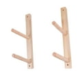 thumbnail image 3 of Lipstore 2 Pieces Wood Mat Storage Rack Portable Wall Hooks for Resistance Bands 2 Tier, 3 of 8