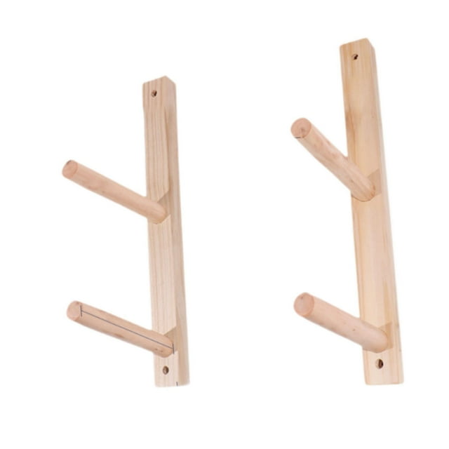 kurtrusly 2 Pieces Wood Yoga Mat Storage Rack Yoga Mat Organizer Holder for Skateboard 4 Tier 2 Tier