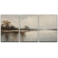 thumbnail image 2 of PixonSign Canvas Print Wall Art Set Fine Art Island Lake Summer Autumn Landscape Nature Wilderness Illustrations Modern Art Decorative Rustic Relax/Calm Colorful for Bedroom - 16"x24"x3, 2 of 5
