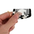 thumbnail image 3 of Unique Bargains 1 Pc Mini Keychain Hair Comb Black White Acetate Sheet, 3 of 5
